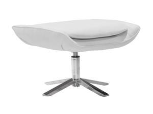 Zuo Modern 500157 Vital Ottoman Stainless Steel / White Zuo Modern 500157 Vital Ottoman Stainless Steel / White