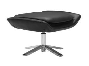 Zuo Modern 500156 Vital Ottoman Stainless Steel / Black Zuo Modern 500156 Vital Ottoman Stainless Steel / Black
