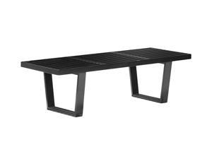 Zuo Modern 500116 Heywood Double Bench Chrome / Black Zuo Modern 500116 Heywood Double Bench Chrome / Black