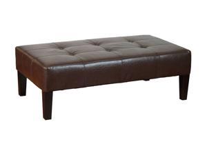 4D Concepts 550070 Large Faux Leather Coffee Table Brown 4D Concepts 550070 Large Faux Leather Coffee Table Brown