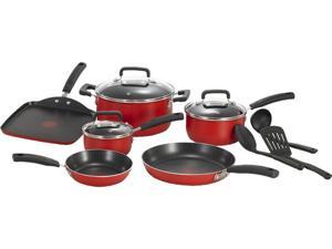 T-Fal C112SC75 Signature Total Non-Stick 12-Piece Cookware Set, Red T-Fal C112SC75 Signature Total Non-Stick 12-Piece Cookware Set, Red