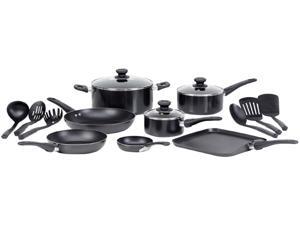 T-Fal WearEver Complete Nonstick Oven Safe Easy to Clean Cookware Set, 16-Piece, Black T-Fal WearEver Complete Nonstick Oven Safe Easy to Clean Cookware Set, 16-Piece, Black