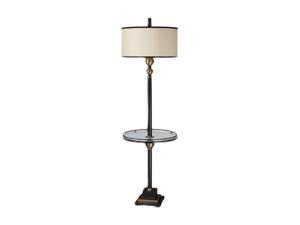 Uttermost Carolyn Kinder Revolution floor lamp with end table Black Uttermost Carolyn Kinder Revolution floor lamp with end table Black