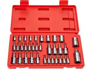 TEKTON 1354 35-pc. Star Drive Bit Socket Set (1/4, 3/8, 1/2 in. Drive) TEKTON 1354 35-pc. Star Drive Bit Socket Set (1/4, 3/8, 1/2 in. Drive)