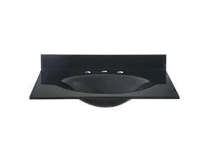Pegasus PBI31B 31 in W. Tempered Glass Vanity Top in Black with Black Basin Pegasus PBI31B 31 in W. Tempered Glass Vanity Top in Black with Black Basin