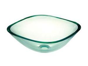 Pegasus SF-01 Square Above Counter Vessel Bathroom Sink in Clear Pegasus SF-01 Square Above Counter Vessel Bathroom Sink in Clear
