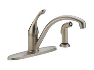 Delta 440-SS-DST Collins Single-Handle Side Sprayer Kitchen Faucet in Stainless Delta 440-SS-DST Collins Single-Handle Side Sprayer Kitchen Faucet in Stainless