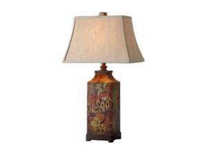Uttermost Grace Feyock Colorful Flowers Table Lamp Colorful flower print with burnished walnut finished details Uttermost Grace Feyock Colorful Flowers Table Lamp Colorful flower print with burnished walnut finished details