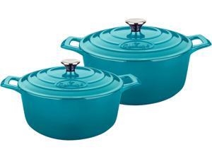 La Cuisine 4 Pc Set Including 2.2 QT and 3.7 QT Round Casseroles w/Lids Matte Black La Cuisine 4 Pc Set Including 2.2 QT and 3.7 QT Round Casseroles w/Lids Matte Black