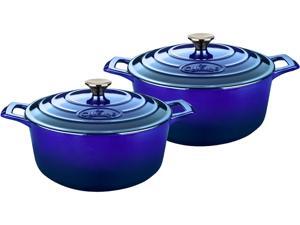 La Cuisine 4 Pc Set Including 2.2 QT and 3.7 QT Round Casseroles w/Lids Matte Black La Cuisine 4 Pc Set Including 2.2 QT and 3.7 QT Round Casseroles w/Lids Matte Black