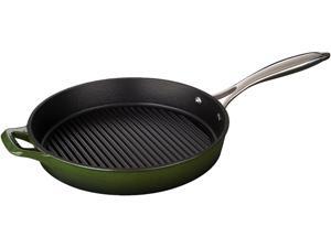 La Cuisine 12.00" Round Grill Pan w/ Handle, Cast Iron La Cuisine 12.00" Round Grill Pan w/ Handle, Cast Iron