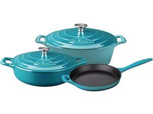 La Cuisine 5 pc set, Pro Range 3.75QT Saute w/lid, 6.75QT Oval w/lid, 10" Fry Pan La Cuisine 5 pc set, Pro Range 3.75QT Saute w/lid, 6.75QT Oval w/lid, 10" Fry Pan