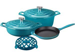 La Cuisine 6 pc set, Pro Range 3.75QT w/lid, 6.5QT Round w/lid, 10" Fry, 7" Trivet La Cuisine 6 pc set, Pro Range 3.75QT w/lid, 6.5QT Round w/lid, 10" Fry, 7" Trivet
