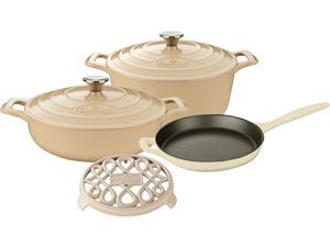 La Cuisine 6 pc set, Pro Range 3.75QT w/lid, 6.5QT Round w/lid, 10" Fry, 7" Trivet La Cuisine 6 pc set, Pro Range 3.75QT w/lid, 6.5QT Round w/lid, 10" Fry, 7" Trivet