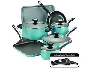 Farberware 21926 High Performance Nonstick 17-Piece Cookware Set, Aqua Farberware 21926 High Performance Nonstick 17-Piece Cookware Set, Aqua
