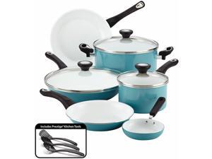 Farberware 17494 Purecook Ceramic Nonstick Cookware 12 Piece Cookware Set, Aqua Farberware 17494 Purecook Ceramic Nonstick Cookware 12 Piece Cookware Set, Aqua