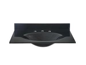 Pegasus PBI37B 37" Tempered Glass Vanity Top w/ Black Basin Pegasus PBI37B 37" Tempered Glass Vanity Top w/ Black Basin