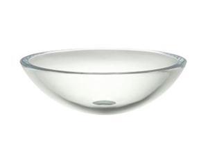 Decolav 1019T-TCR Translucence Round 19mm Glass Vessel, Transparent Crystal Decolav 1019T-TCR Translucence Round 19mm Glass Vessel, Transparent Crystal