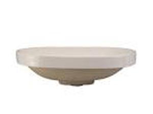 Decolav 1456-CWH Oval Vitreous China Semi-Recessed Lavatory with Overflow, Ceramic White Decolav 1456-CWH Oval Vitreous China Semi-Recessed Lavatory with Overflow, Ceramic White