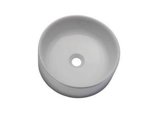 Decolav 1458-CWH 16" Round Vitreous China Above Counter Lavatory, Ceramic White Decolav 1458-CWH 16" Round Vitreous China Above Counter Lavatory, Ceramic White