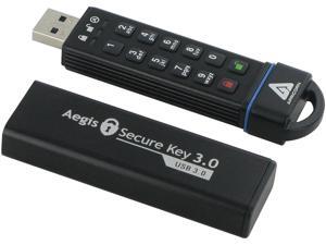 Apricorn Aegis Secure Key 30GB FIPS 140-2 Level 3 Validated USB 3.0 Flash Drive with PIN Access 256bit AES Encryption Model ASK3-30GB Apricorn Aegis Secure Key 30GB FIPS 140-2 Level 3 Validated USB 3.0 Flash Drive with PIN Access 256bit AES Encryption Model ASK3-30GB