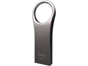 Silicon Power 64GB Jewel J80 USB 3.0 Flash Drive, Titanium (SP064GBUF3J80V1T)