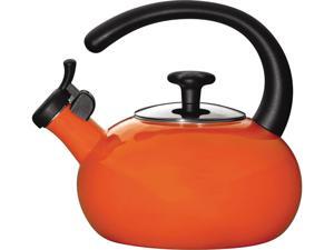 Rachael Ray 1.5-qt. Porcelain Enamel Curve Tea Kettle, Orange Rachael Ray 1.5-qt. Porcelain Enamel Curve Tea Kettle, Orange