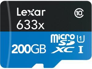 Lexar 200GB High-Performance 633x microSDXC UHS-I/U1 Class 10 Memory Card w/USB 3.0 Reader (LSDMI200BBNL633R) Lexar 200GB High-Performance 633x microSDXC UHS-I/U1 Class 10 Memory Card w/USB 3.0 Reader (LSDMI200BBNL633R)