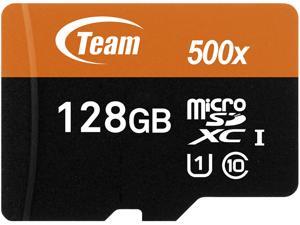 Team 128GB microSDXC UHS-I/U1 Class 10 Memory Card with Adapter, Speed Up to 80MB/s (TUSDX128GUHS03) Team 128GB microSDXC UHS-I/U1 Class 10 Memory Card with Adapter, Speed Up to 80MB/s (TUSDX128GUHS03)