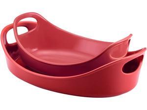 Rachael Ray 2-pc. Stoneware Bubble & Brown Baker Set, Red Rachael Ray 2-pc. Stoneware Bubble & Brown Baker Set, Red