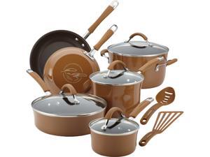 Rachael Ray 12-pc. Nonstick Cucina Cookware Set, Mushroom Rachael Ray 12-pc. Nonstick Cucina Cookware Set, Mushroom