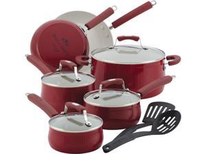 Paula Deen 12-pc. Nonstick Savannah Collection Cookware Set, Red Paula Deen 12-pc. Nonstick Savannah Collection Cookware Set, Red