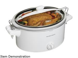 Hamilton Beach Stay or Go Cooker & Steamer - 1.50 gal - White Hamilton Beach Stay or Go Cooker & Steamer - 1.50 gal - White