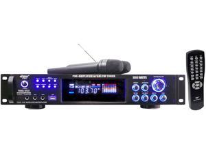 PylePro PWMA1003T 1000 Watts Hybrid Home Stereo Receiver Amplifier W/AM-FM Tuner/USB/Dual Wireless Mic PylePro PWMA1003T 1000 Watts Hybrid Home Stereo Receiver Amplifier W/AM-FM Tuner/USB/Dual Wireless Mic