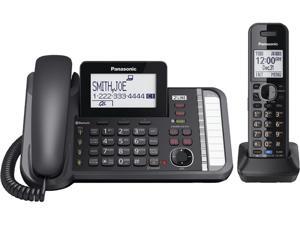 Panasonic KX-TG9581 2 Line Expandable Link2Cell Telephone System with Corded and Cordless Handset, Black Panasonic KX-TG9581 2 Line Expandable Link2Cell Telephone System with Corded and Cordless Handset, Black