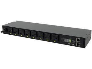 CyberPower PDU15SW8FNET Switched 1U 100V - 120V 15A 12 ft Power Distribution Units CyberPower PDU15SW8FNET Switched 1U 100V - 120V 15A 12 ft Power Distribution Units