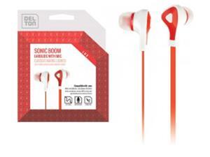 Delton Sonic Boom Earbuds with Inline Mic for iPhone, Android, any Device with 3.5mm Jack Delton Sonic Boom Earbuds with Inline Mic for iPhone, Android, any Device with 3.5mm Jack