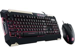 Tt eSPORTS Commander Gaming Gear Combo (Red Light) - USB Cable Keyboard - Black - USB Cable Mouse - Optical - 2400 dpi - 6 Button - Scroll Wheel - QWERTY - Black - Symmetrical - Compatible with Comput Tt eSPORTS Commander Gaming Gear Combo (Red Light) - USB Cable Keyboard - Black - USB Cable Mouse - Optical - 2400 dpi - 6 Button - Scroll Wheel - QWERTY - Black - Symmetrical - Compatible with Comput