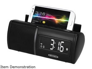 Jensen Jbd100 Black Clock Radio Bluetooth With Usb Chargiing Jensen Jbd100 Black Clock Radio Bluetooth With Usb Chargiing