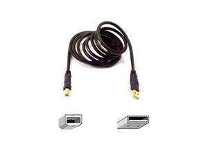 Belkin F3U133-16-GLD 16 ft. Black Gold Series USB2.0 Device Cable (AM/BM) Black Color Belkin F3U133-16-GLD 16 ft. Black Gold Series USB2.0 Device Cable (AM/BM) Black Color