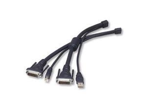 BELKIN 15.00 ft. OmniView DVI KVM Cables with Audio, USB/DVI F1D9201-15 BELKIN 15.00 ft. OmniView DVI KVM Cables with Audio, USB/DVI F1D9201-15