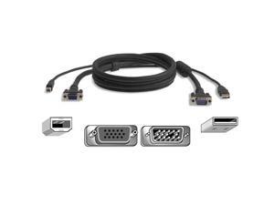 BELKIN 10 ft. OmniView Pro Series Plus USB and HDDB-15 KVM Cable F3X1962B10 BELKIN 10 ft. OmniView Pro Series Plus USB and HDDB-15 KVM Cable F3X1962B10