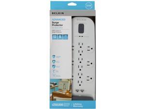 BELKIN BV112234-08 8ft 12 Outlets 3996 j Surge with Ethernet, Cable/Satellite/Telephone Protection BELKIN BV112234-08 8ft 12 Outlets 3996 j Surge with Ethernet, Cable/Satellite/Telephone Protection