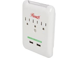 Rosewill RHSP-13002 Wall Mount Power Surge Protector, 3 Outlets Surge Protection with Wall Tap Style, Built-in Fireproof Safety, 540 joule, 2-Port 2.1 A USB Charger Rosewill RHSP-13002 Wall Mount Power Surge Protector, 3 Outlets Surge Protection with Wall Tap Style, Built-in Fireproof Safety, 540 joule, 2-Port 2.1 A USB Charger