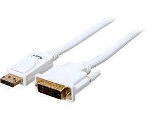 Rosewill RCDC-14005 - 3-Foot White DisplayPort to DVI Cable - 28 AWG, Male to Male Rosewill RCDC-14005 - 3-Foot White DisplayPort to DVI Cable - 28 AWG, Male to Male