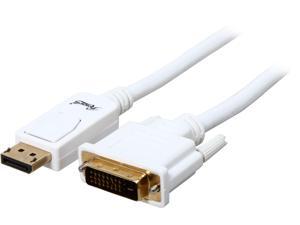 Rosewill RCDC-14008 - 15-Foot White DisplayPort to DVI Cable - 28 AWG, Male to Male Rosewill RCDC-14008 - 15-Foot White DisplayPort to DVI Cable - 28 AWG, Male to Male