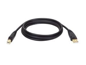 Tripp Lite U022-010 10 ft. Black USB 2.0 Gold A B Device Cable Tripp Lite U022-010 10 ft. Black USB 2.0 Gold A B Device Cable