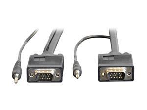 TRIPP LITE 10 ft. SVGA/VGA Monitor Cable HD15M to HD15M w/Built-in 3.5mm Audio Connectors P504-010 TRIPP LITE 10 ft. SVGA/VGA Monitor Cable HD15M to HD15M w/Built-in 3.5mm Audio Connectors P504-010