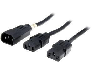 Tripp Lite Y Splitter Computer Power Extension Cord, 10A, 18AWG (IEC-320-C14 to 2x IEC-320-C13), 6-ft. (P004-006-2C13) Tripp Lite Y Splitter Computer Power Extension Cord, 10A, 18AWG (IEC-320-C14 to 2x IEC-320-C13), 6-ft. (P004-006-2C13)