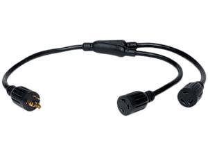 Tripp Lite Model P041-001-2 1 ft. 10AWG Heavy Duty Power Splitter Cable (NEMA L6-30P to 2x NEMA L6-30R) Male to Female Tripp Lite Model P041-001-2 1 ft. 10AWG Heavy Duty Power Splitter Cable (NEMA L6-30P to 2x NEMA L6-30R) Male to Female